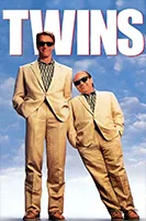 Dynamic duo in 'Twins.' Hilarious movie poster featuring Arnold Schwarzenegger and Danny DeVito.