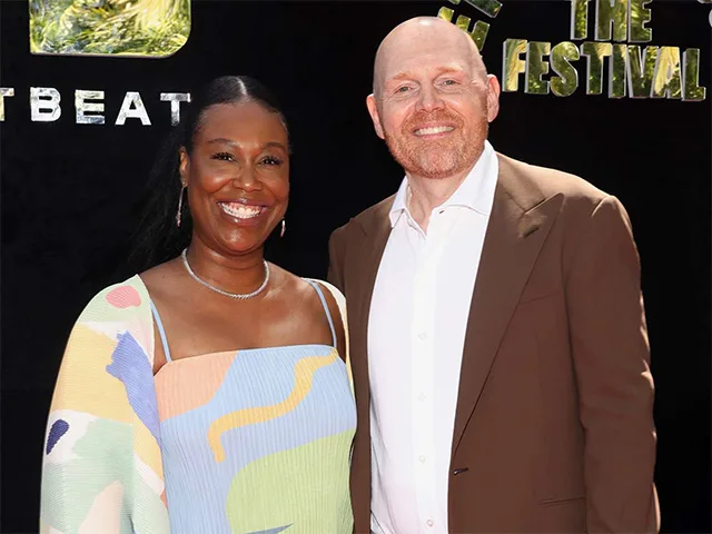 bill burr and his wife smiling