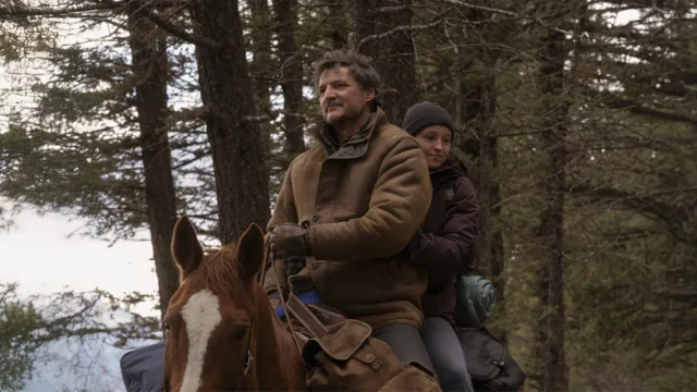 joel and ellie on horseback in the woods in a still from the last of us season 2 for worth it or woke