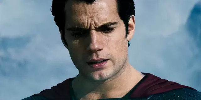 henry cavill looking sad as superman