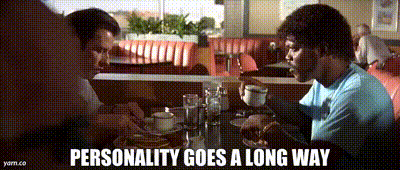 vincent and jules from pulp fiction discussing the personality of food animals. image being used to illustrate a point in review of jurassic world rebirth