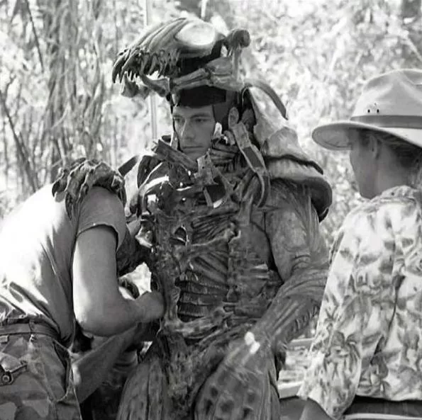 Jean Claude Van Damme in original predator costume 1987