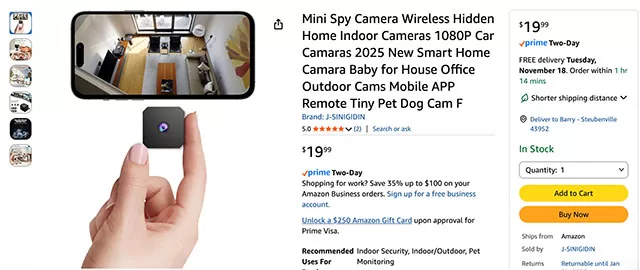 Affordable mini spy camera wireless hidden nanny cam 1080P for home office baby pet monitoring, $19.99 Amazon deal, simple surveillance gadget vs. Now You See Me Now You Don't convoluted plot in Worth It or Woke movie review