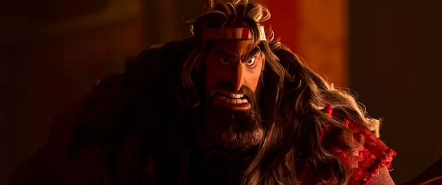 king saul from DAVID animated movie by Angel Studios – intimidating giant in record-breaking $22M faith-based film 2025, David vs Goliath biblical epic. Analysis at worthitorwoke.com